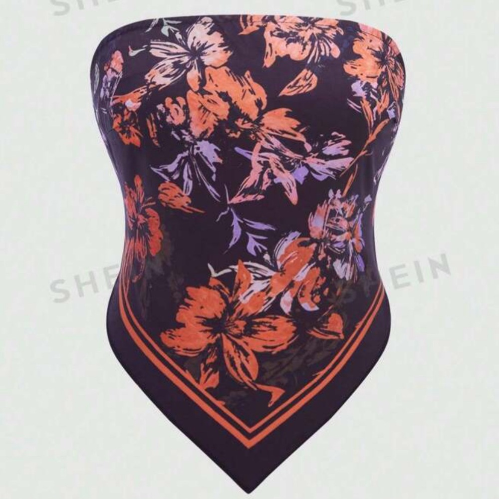 New strapless handkerchief tank~